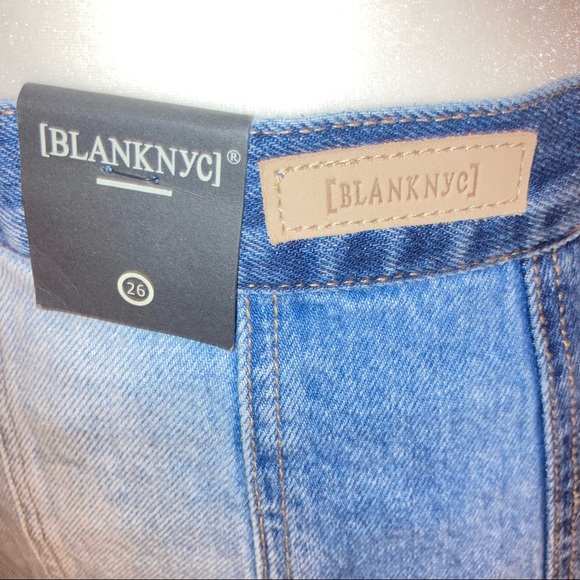 Blank NYC All or Nothing Denim Jean Skirt 26 Dolls Kill patchwork denim skirt - Picture 13 of 13